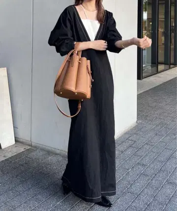 제나 에스파스 메르베유 데님 돌맨 원피스