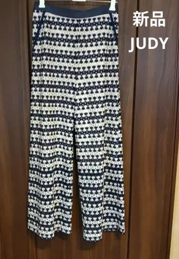 JUDY 주디 와이드 팬츠 여성 팬츠 네이비 38