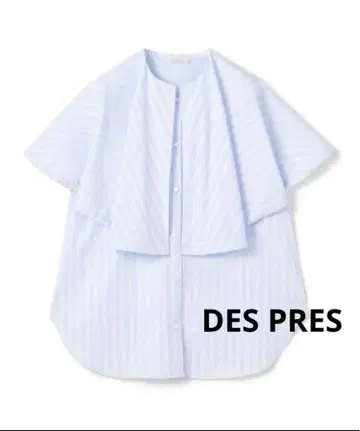 DES PRES 코튼 케이프 칼라 블라우스