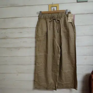 새상품 무인양품 프렌치 린넨 이지 와이드 팬츠 여성용