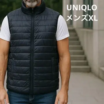 UNIQLO 울트라 라이트 다운 베스트 남성용 XL 블랙