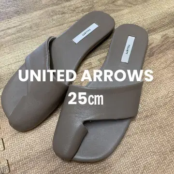 새상품급 뮬 샌들 TILLETT 가죽 쪼리 스퀘어 샌들 25cm