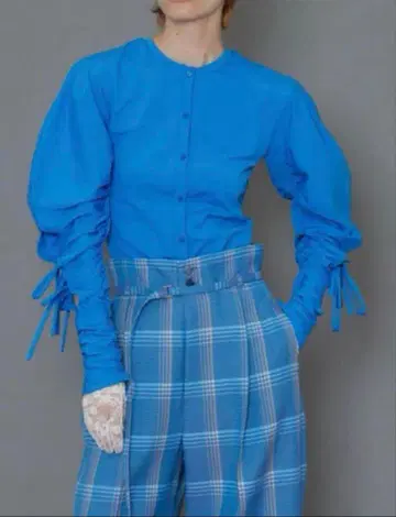 MAISON SPECIAL Sleeve Ribbon Puff Top F
