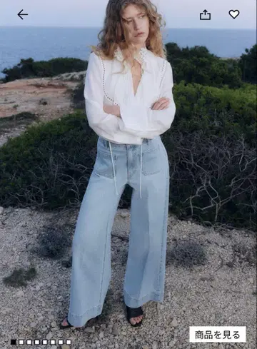 와이드 하이 데님 H&M