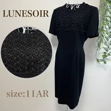 [새상품급] LUNESOIR 도쿄 소와르 블랙 포멀 원피스 11호