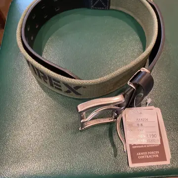 AVIREX 카키 벨트, 길이 113cm입니다.
