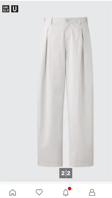 UNIQLO U 유니클로 U 타크 와이드 팬츠 라이트 그레이 73 미품