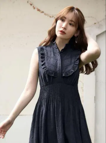 페일리 코튼 레이스 롱 드레스