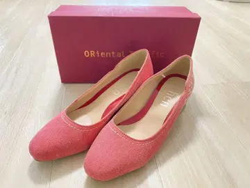 tehen 테헨 펌프스 핑크 & 골드 & 자수 24cm