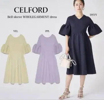 CELFORD 벨 슬리브 홀가먼트 원피스 PPL