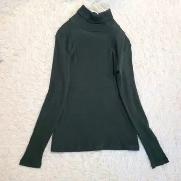 현행 나카가와 마사시치 상점 린넨 코튼 니트 리브 그린