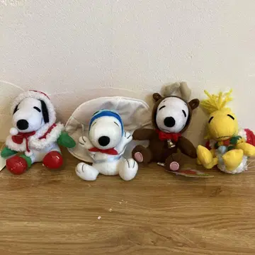스누피 봉제 인형 4개 세트
