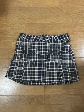 네이비 계열 체크 스커트 70cm