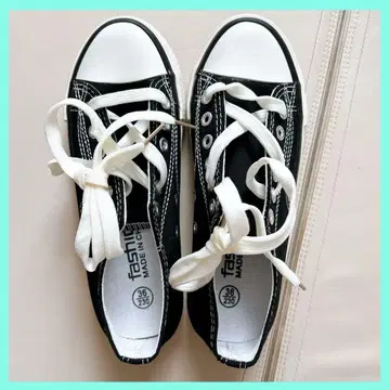 캔버스 스니커즈 남녀 공용 23cm 블랙 즈 통학