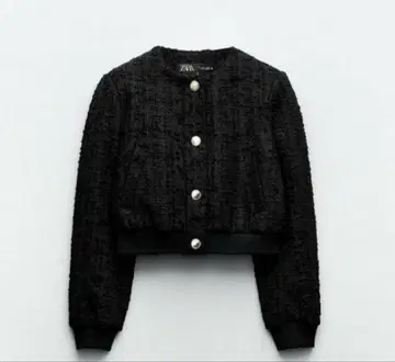 ZARA 텍스처 봄버 자켓 트위드 완판