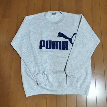 1980년대~ 푸마 빈티지 스웨터, 미사용, 미국, 눈꽃 무늬 그레이