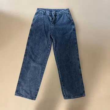 다크 그레이 와이드 레그 데님 L