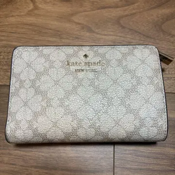 Kate Spade 접이식 지갑 베이지 꽃무늬