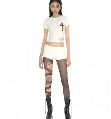 BONNAE Graphic open back slit top