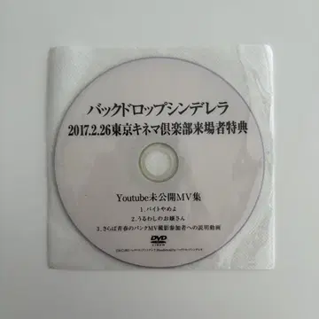 백드롭 신데렐라 한정판 혜택 DVD