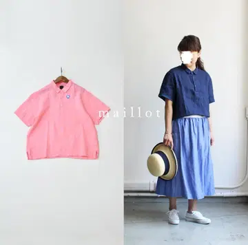 새상품 maillot 마요 린넨 피케 셔츠 Tee