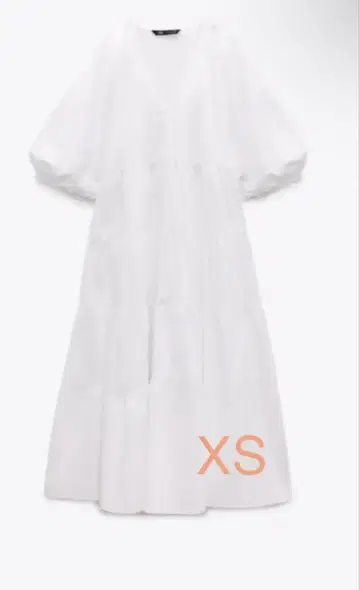 ZARA 포플린 패널 티어드 원피스 XS