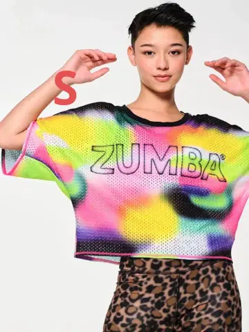 ZUMBA 메쉬 티셔츠 S 사이즈 멀티 컬러 새상품