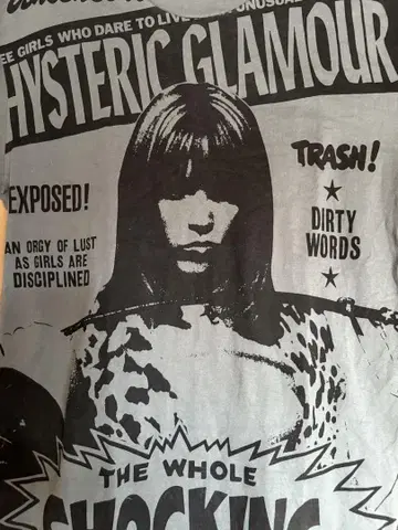 [상태 좋음] Hysteric Glamor 프론트 로고 티셔츠