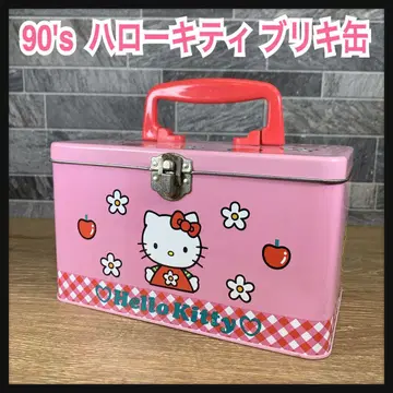 1990년대 산리오 헬로키티 양철 캔 핑크 레어템 헤이세이 레트로