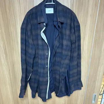 stein OVERSIZED LAYERED FLANNEL SHIRT