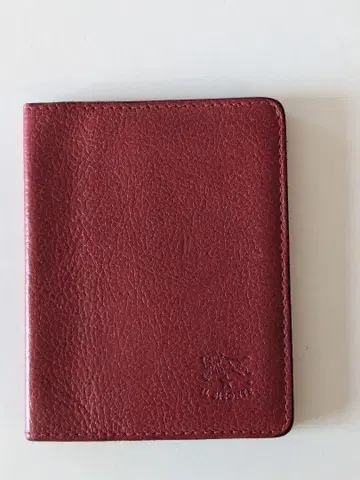 ILBISONTE 가죽 빨강 패스케이스