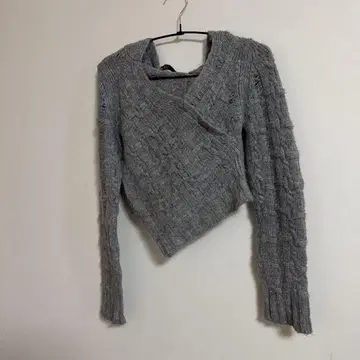 ZARA 크로스오버 니트 그레이 XS