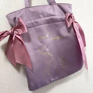 새상품급 Maison de FLEUR 밤비 & 톤스케 더블 리본 토트백