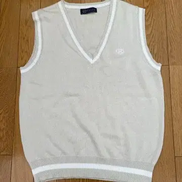 베이지 V넥 노스 베스트