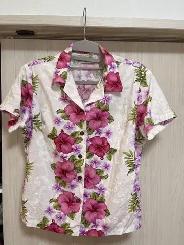 HO ALOHA 꽃 프린트 아로하 셔츠