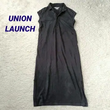 유니온 런치 폴로 셔츠 롱 원피스 F 블랙