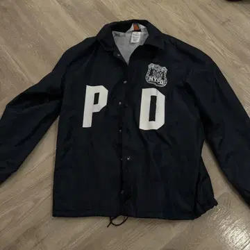 뉴욕시 경찰국(NYPD) 로고 니트 재킷 네이비