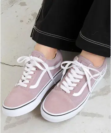 Vans 핑크 스웨이드 스니커즈 올드스쿨
