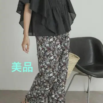 신품 DOORS 접촉 시 시원한 느낌/관리가 쉬운 꽃 프린트 이지 팬츠