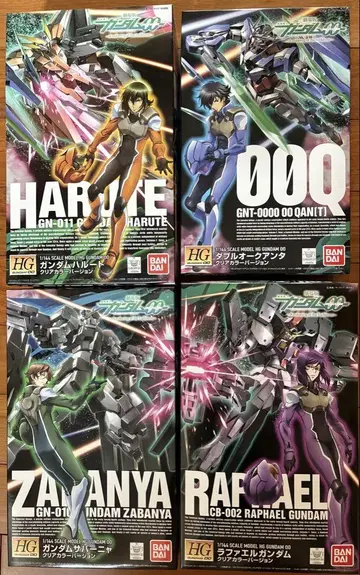 HG 1/144 극장판 더블오 클리어 컬러 ver. 4기 세트