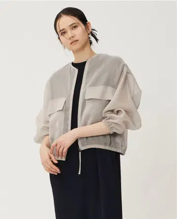 플라스테 PLST 시어 오간자 블레이저