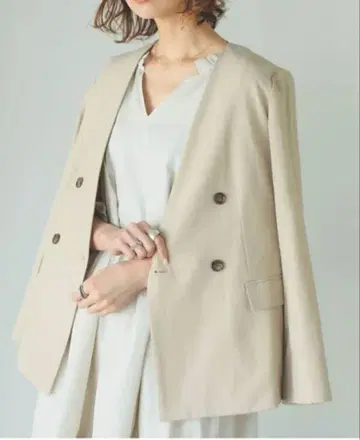 새상품급 B:MING by BEAMS 마 혼방 자켓