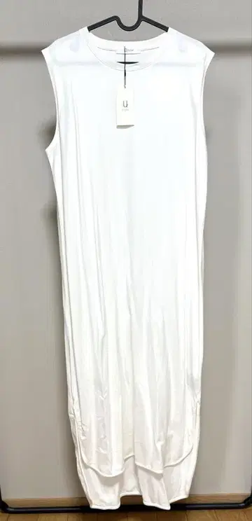 택 포함 새상품 yuw 헴 NS 맥시 원피스 화이트