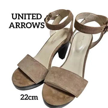 UNITED ARROWS 스트랩 샌들 22cm 천연 가죽 스웨이드 뮬