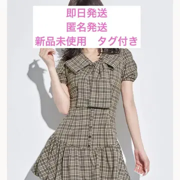 빅 리본 체크 미니 원피스 darich