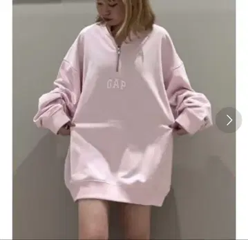 GAP 핑크 집업 맨투맨 M