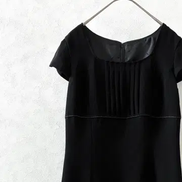 BEST EASE 롱 원피스 블랙 포멀 반팔 상복 심플