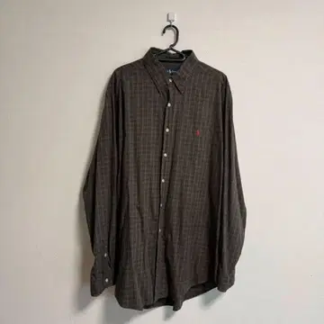 랄프 로렌 다크 그린 장소 셔츠 중고 빈티지 XL