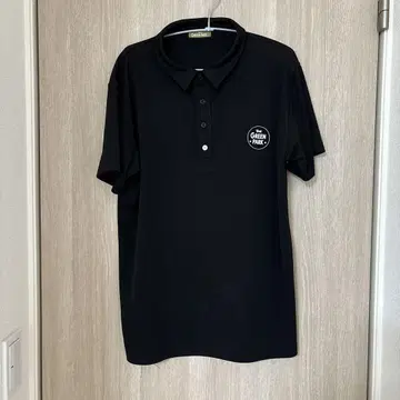 THE GREEN PARK 블랙 피케 셔츠