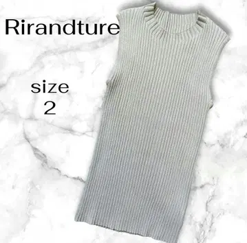 Rirandture 리랜드 튤 슬리브리스 리브 니트 2 라메 원단